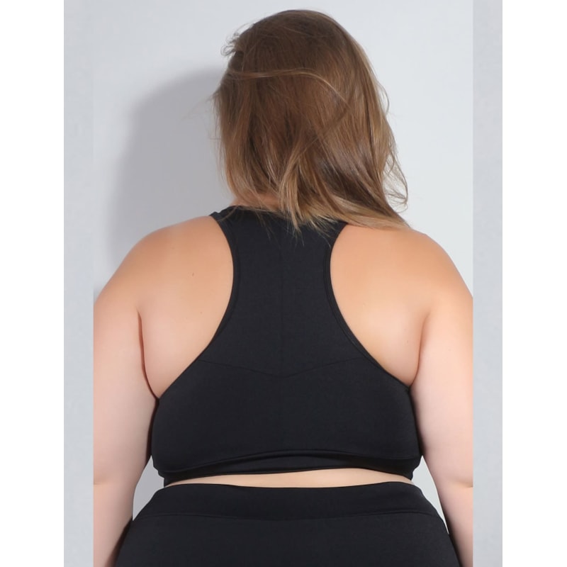 Cropped Fitness Plus Size Preto | Ref: 4.4.4125-01