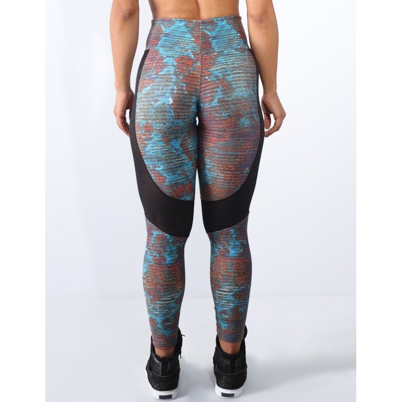 Calça Legging Estampada com Recortes | Ref: 4.4.4172-3116