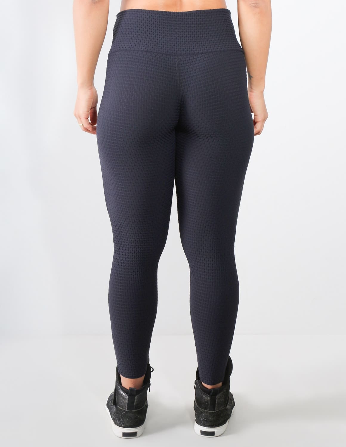Calça FItness Texturizada 3D em Poliamida Preta | Ref: 3.3.2039-01
