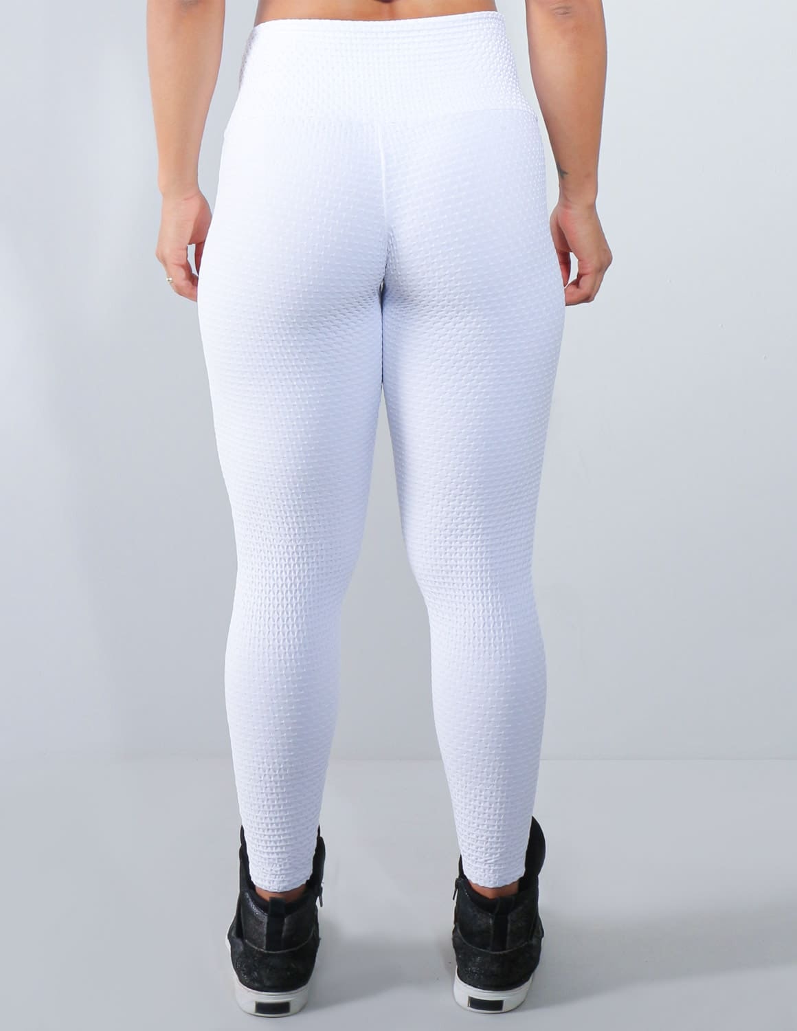 Calça Legging Fusô em Poliamida Texturizada 3D Branca | Ref: 3.3.2039-02