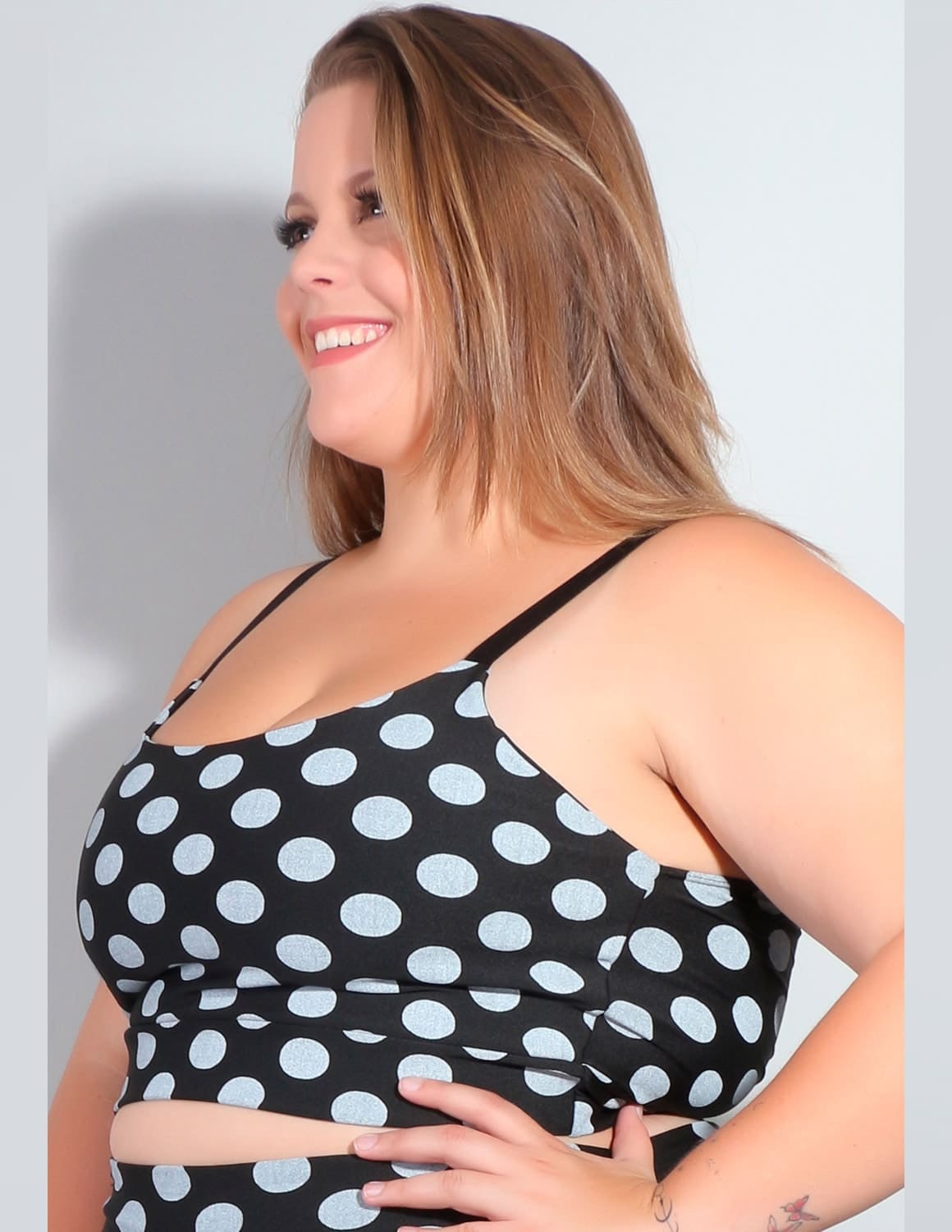 Cropped Plus Size Estampado sem Bojo com Alças Reguláveis | Ref: 4.4.4140-3123