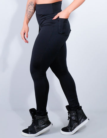 Calça Legging Preta com Bolsos | Ref: 4.4.4241-01