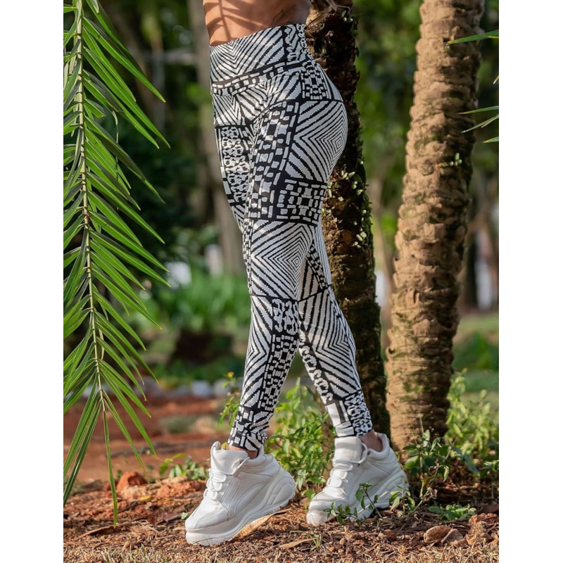 Calça Fitness Cós Alto Estampada | Ref: 4.4.4381-3193