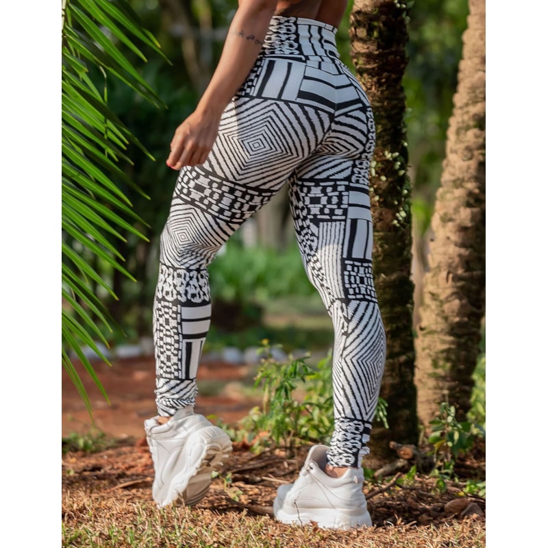 Calça Fitness Cós Alto Estampada | Ref: 4.4.4381-3193