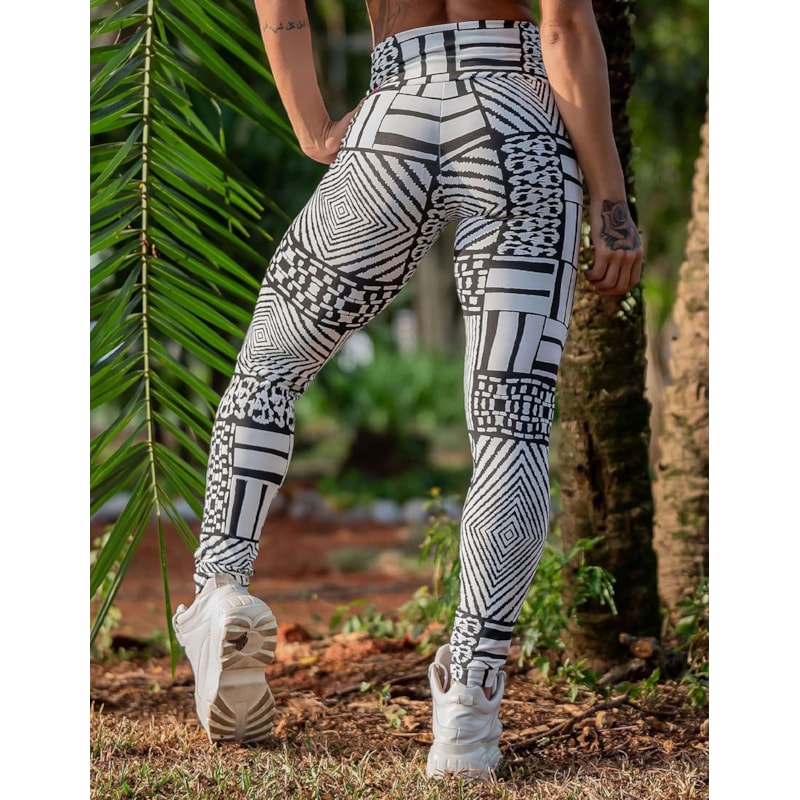 Calça Fitness Cós Alto Estampada | Ref: 4.4.4381-3193