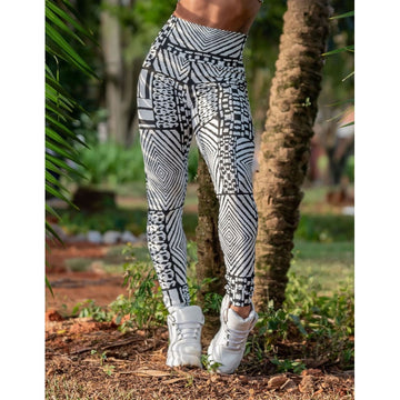 Calça Fitness Cós Alto Estampada | Ref: 4.4.4381-3193