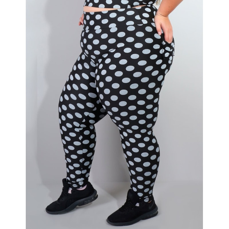 Calça Plus Size Estampada com Bolsos | Ref: 4.4.4156-3123