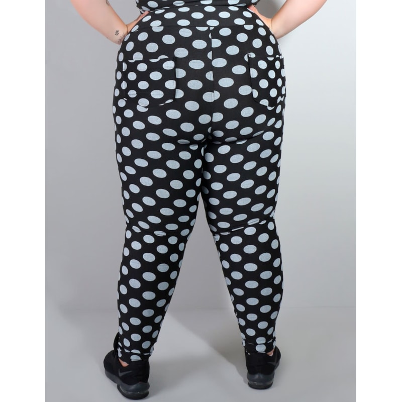Calça Plus Size Estampada com Bolsos | Ref: 4.4.4156-3123