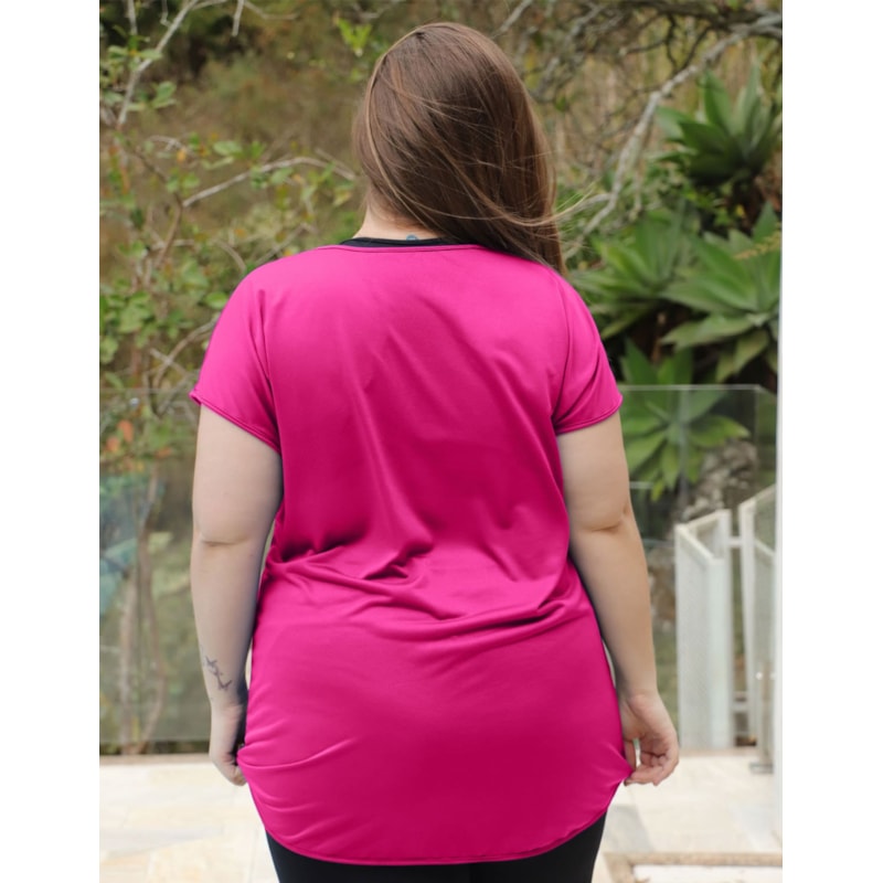 Blusa Feminina Plus Size em Dry Fit Pink | Ref: 4.4.1752-07