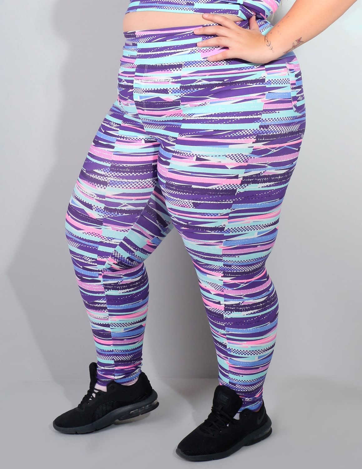 Calça Legging Plus Size Estampada com Bolsos | Ref: 4.4.4156-3125
