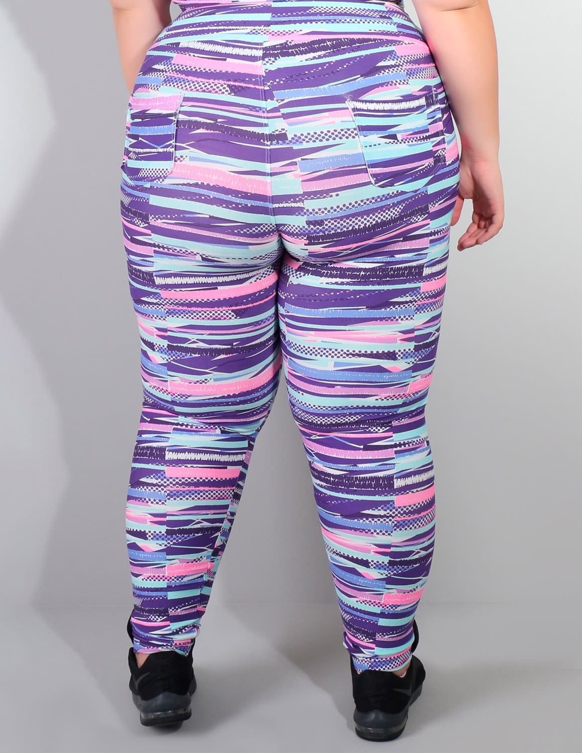 Calça Legging Plus Size Estampada com Bolsos | Ref: 4.4.4156-3125