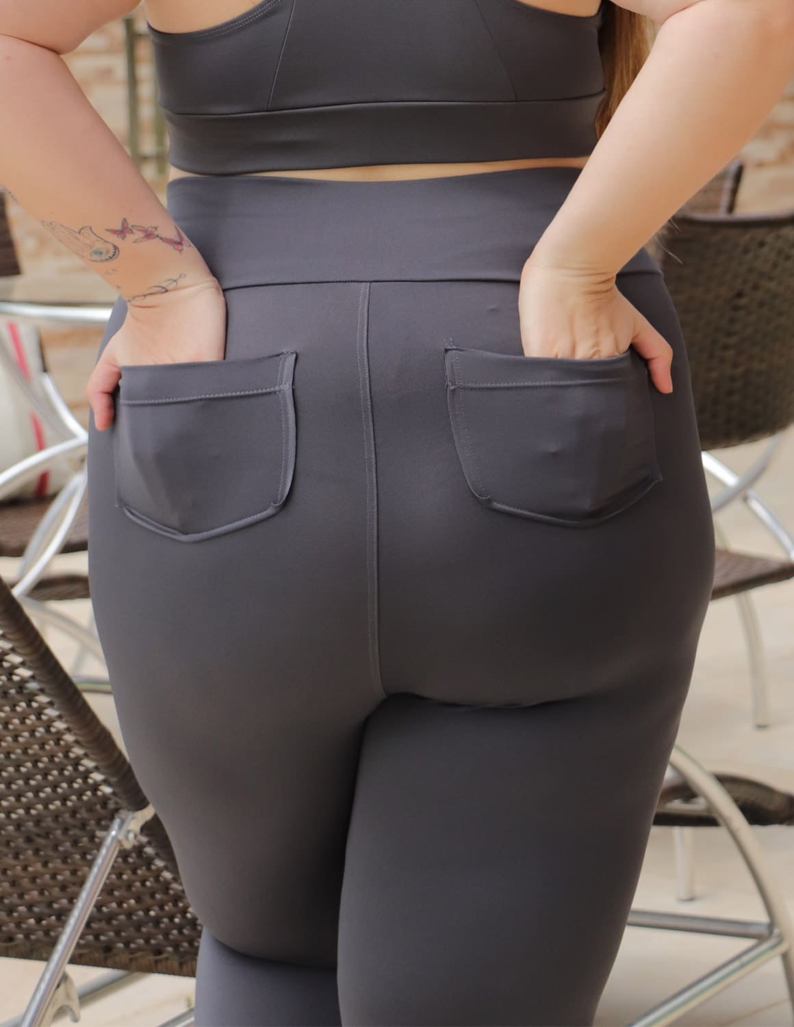 Calça Plus Size Grafite com Bolsos | Ref: 4.4.4156-28