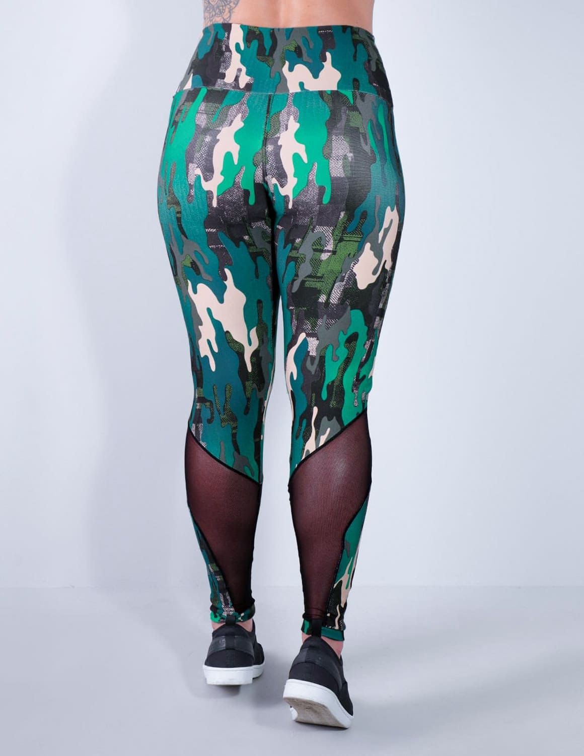 Calça legging com Recortes de Tule e Estampa | Ref: 4.4.1591-3160