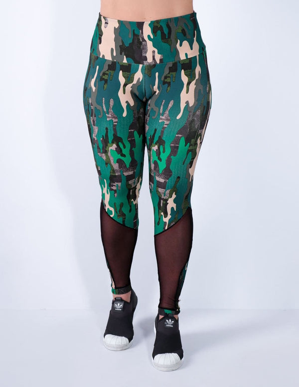 Calça legging com Recortes de Tule e Estampa | Ref: 4.4.1591-3160
