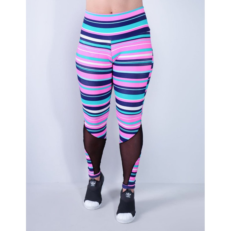 Calça Feminina Estampada com Recortes de Tule | Ref: 4.4.1591-3159