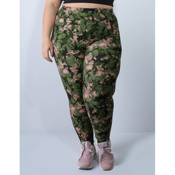 Calça Feminina Plus Size Estampada com Bolsos | Ref: 4.4.4156-3082