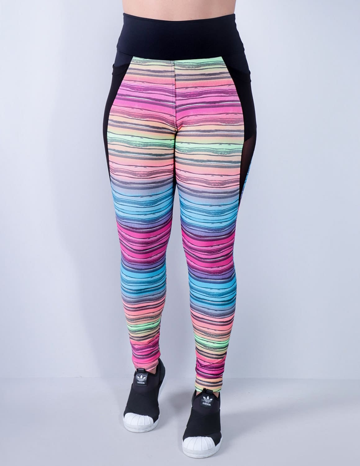 Calça Legging Empina Bumbum Estampada com Tule e Bolsos | Ref: 4.4.4345-3163