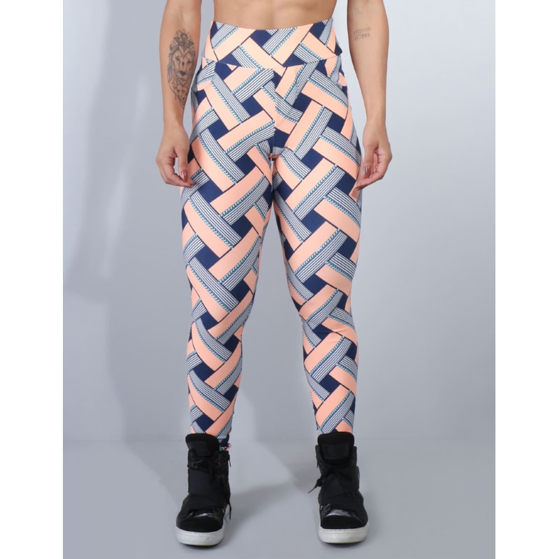 Calça Legging Estampada com Bolsos | Ref: 4.4.4119-3124