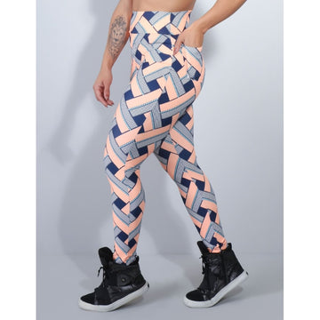 Calça Legging Estampada com Bolsos | Ref: 4.4.4119-3124