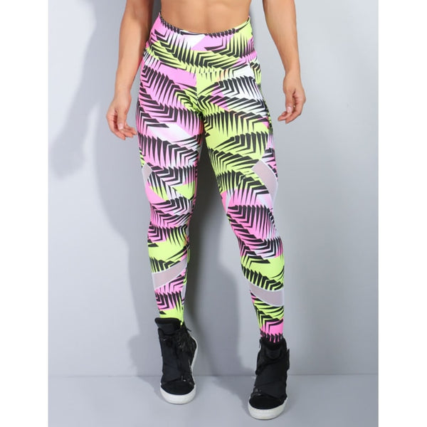 Calça Legging Feminina com Estampa e Tule | Ref: 4.4.1807-3048