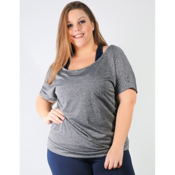 Blusa Plus Size Dry Fit Mescla | Ref: 4.4.4145-03