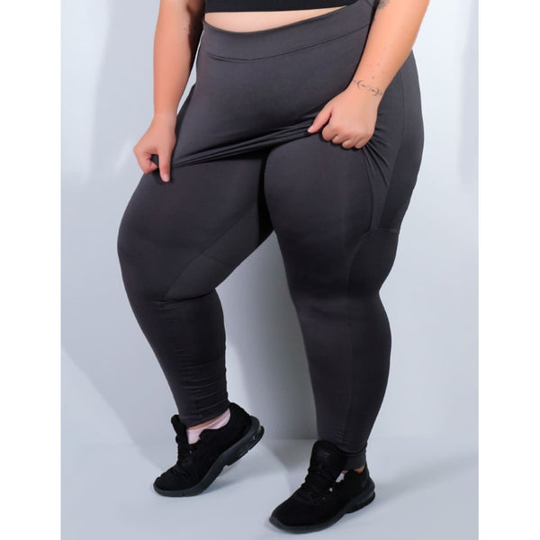 Calça Feminina Plus Size Grafite com Saia Tapa Bumbum | Ref: 4.4.4055-28