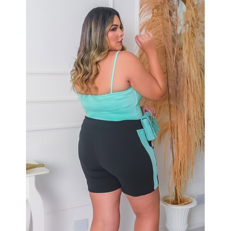 Conjunto Feminino Short e Blusa em Crepe de Alfaiataria | Ref: PRCJ09-0151