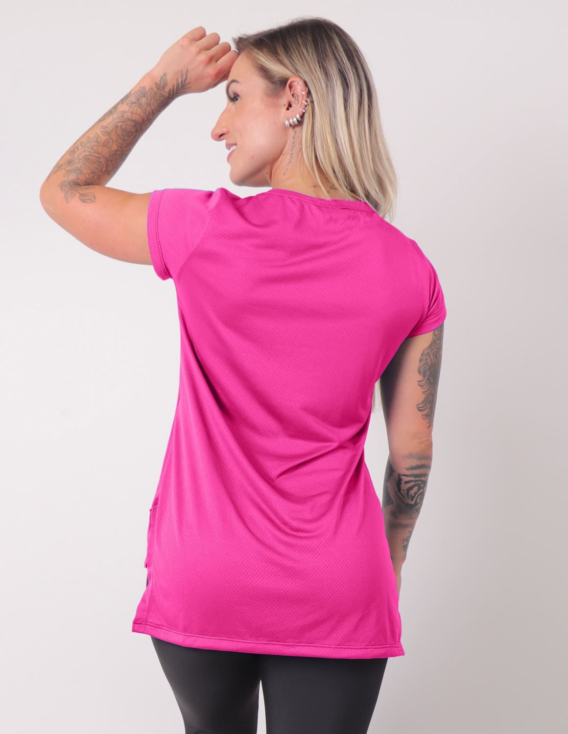 Blusa Alongada com Manguinhas Pink | Ref: 4.4.4461-07