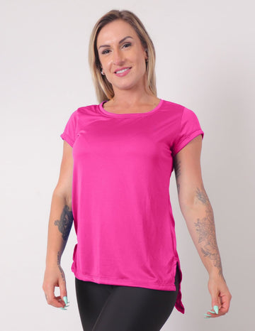 Blusa Alongada com Manguinhas Pink | Ref: 4.4.4461-07