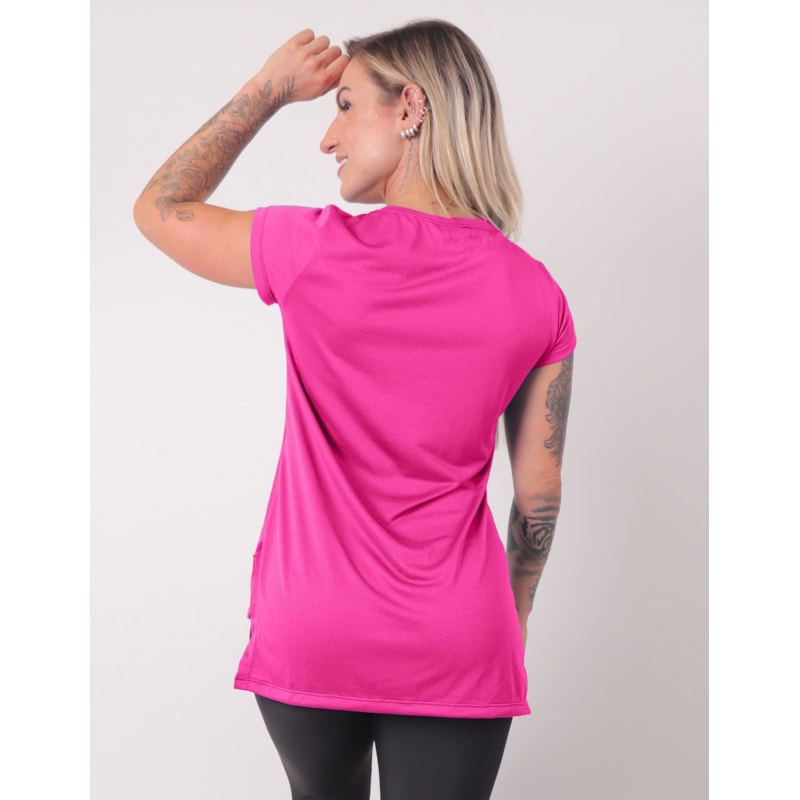 Blusa Alongada com Manguinhas Pink | Ref: 4.4.4461-07