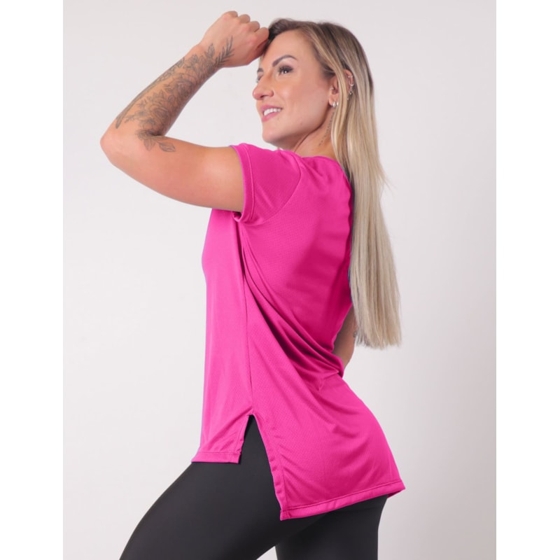 Blusa Alongada com Manguinhas Pink | Ref: 4.4.4461-07
