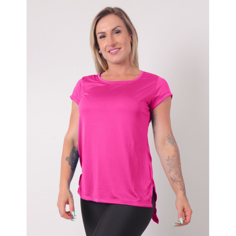 Blusa Alongada com Manguinhas Pink | Ref: 4.4.4461-07