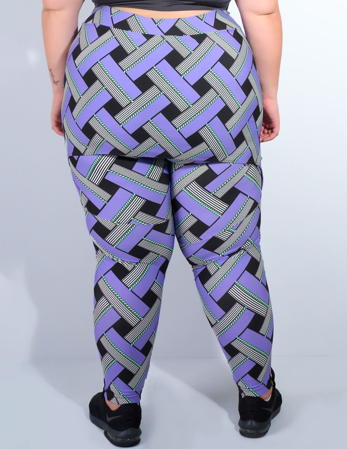 Calça Fitness Plus Size Estampada com Tapa Bumbum | Ref: 4.4.4055-3122