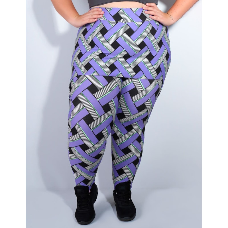 Calça Fitness Plus Size Estampada com Tapa Bumbum | Ref: 4.4.4055-3122