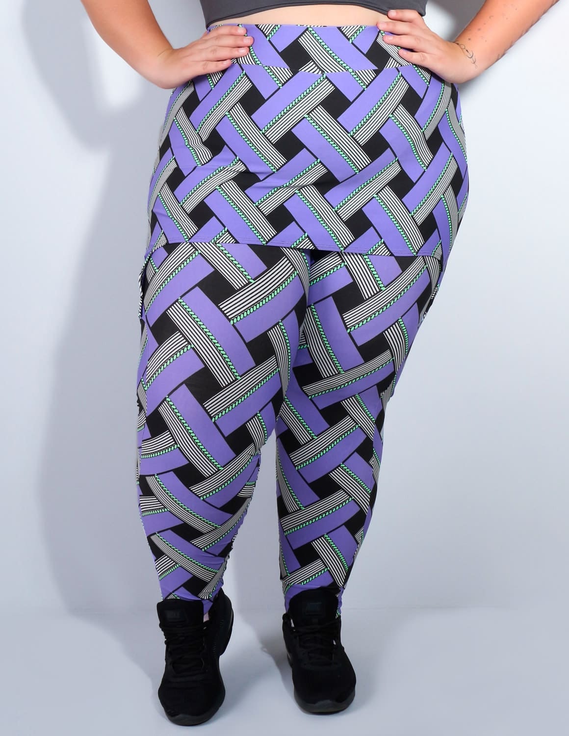 Calça Fitness Plus Size Estampada com Tapa Bumbum | Ref: 4.4.4055-3122