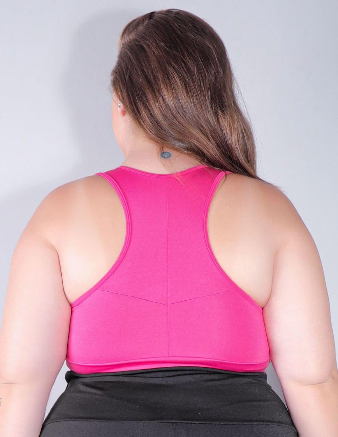 Top Fitness Nadador Plus Size em Poliéster Rosa | Ref: 4.4.1699-07