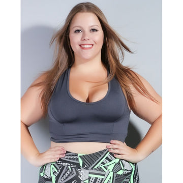 Top Plus Size sem Bojo Grafite | Ref: 4.4.1699-28