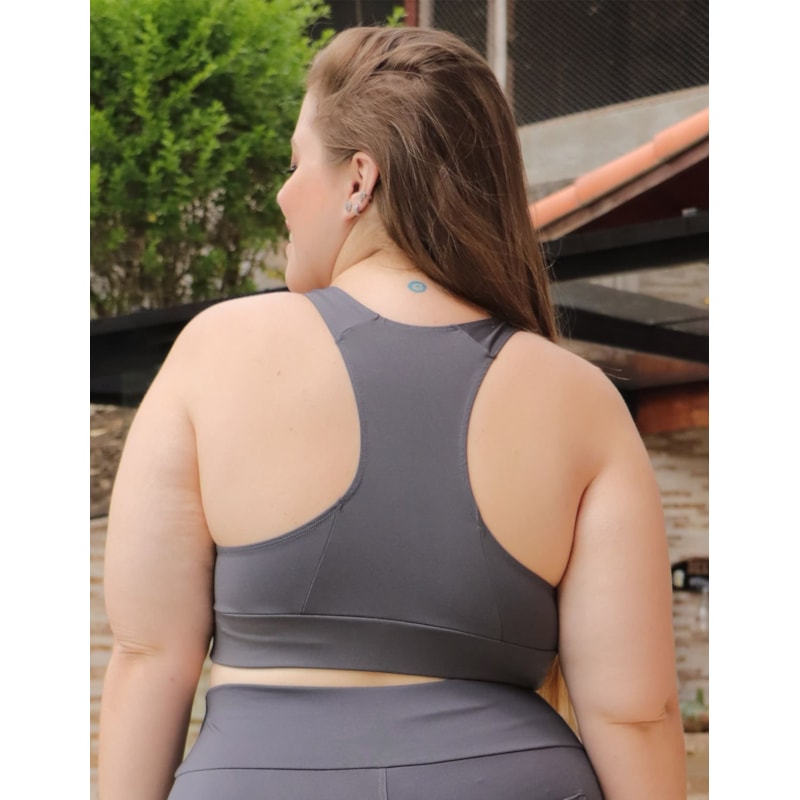 Top Grafite Plus Size sem Bojo | Ref: 4.4.4139-28