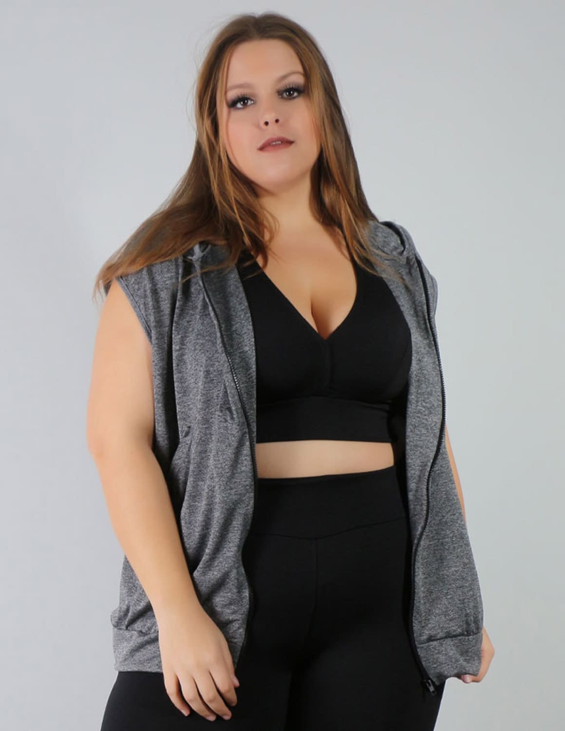 Colete Feminino Plus Size em Dry Fit Mescla com Estampa | Ref: 4.4.4051DRESS-03