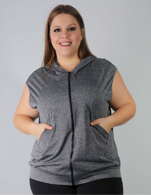 Colete Feminino Plus Size em Dry Fit Mescla com Estampa | Ref: 4.4.4051DRESS-03