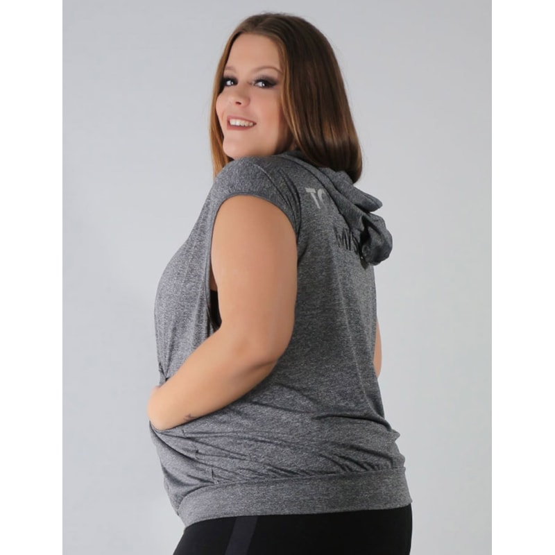 Colete Feminino Plus Size em Dry Fit Mescla com Estampa | Ref: 4.4.4051DRESS-03