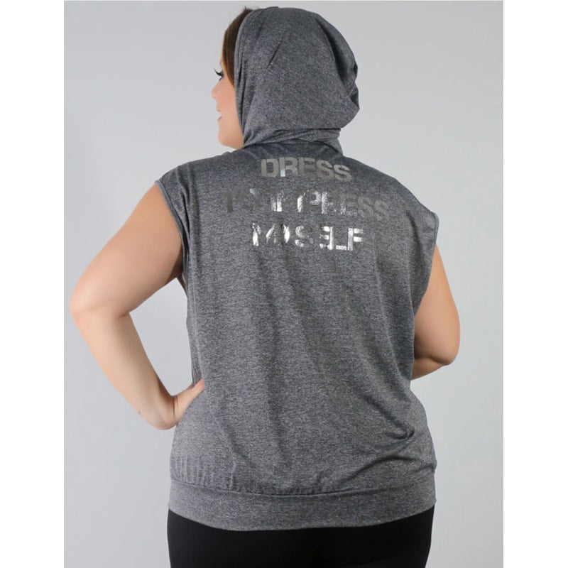 Colete Feminino Plus Size em Dry Fit Mescla com Estampa | Ref: 4.4.4051DRESS-03