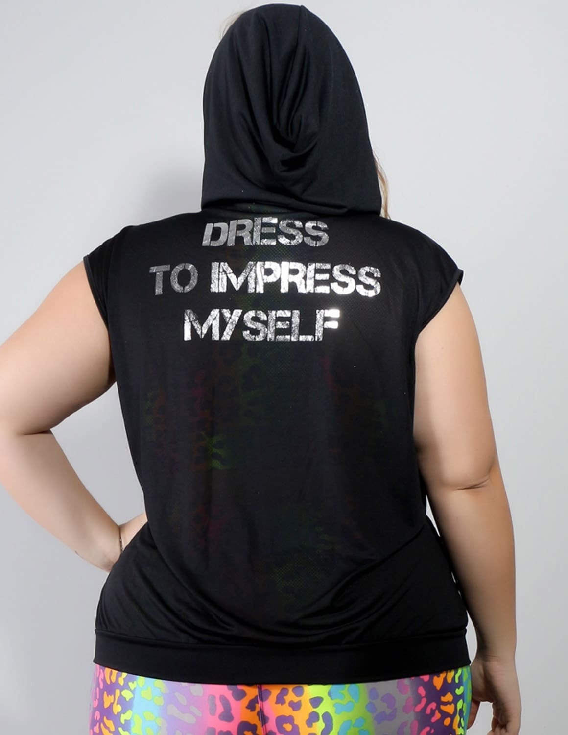 Colete Plus Size Preto Dry Fit com Bolsos | Ref: 4.4.4051DRESS-01