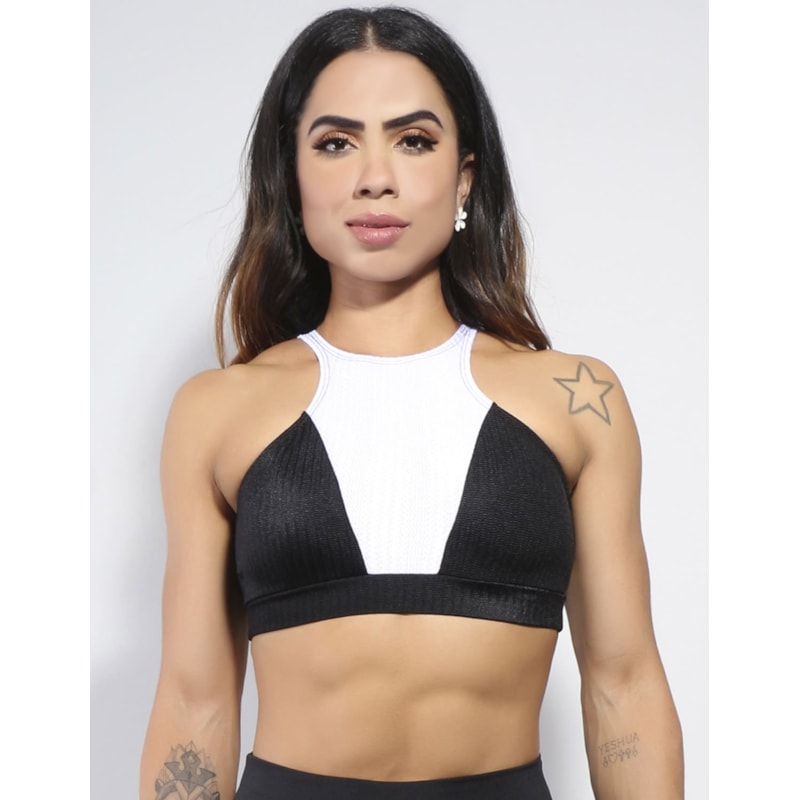 Cropped sem Bojo em Poliamida Texturizada | Ref: 3.3.2428-0102