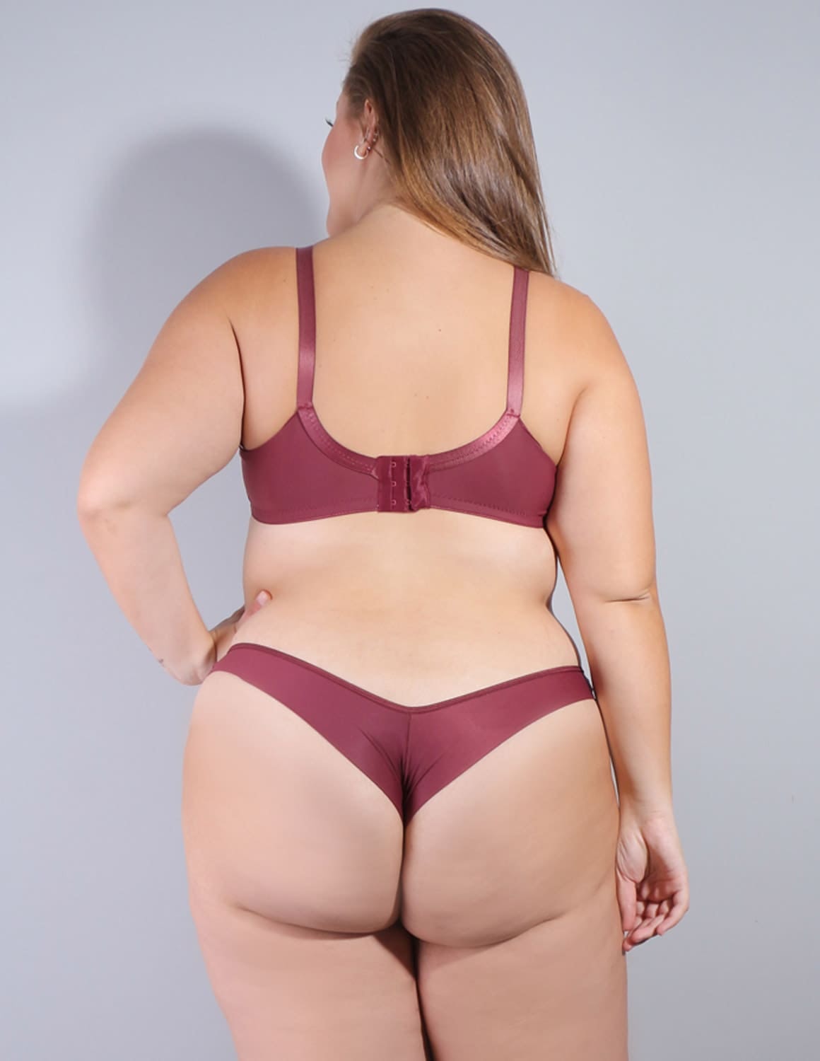 Conjunto de Lingerie Plus Size Vinho | Ref: 1.1.4287-24