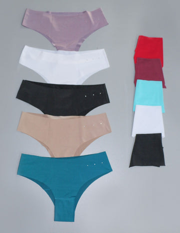 Kit com 10 Tangas sem Costura em Cores Variadas | Ref: KC02