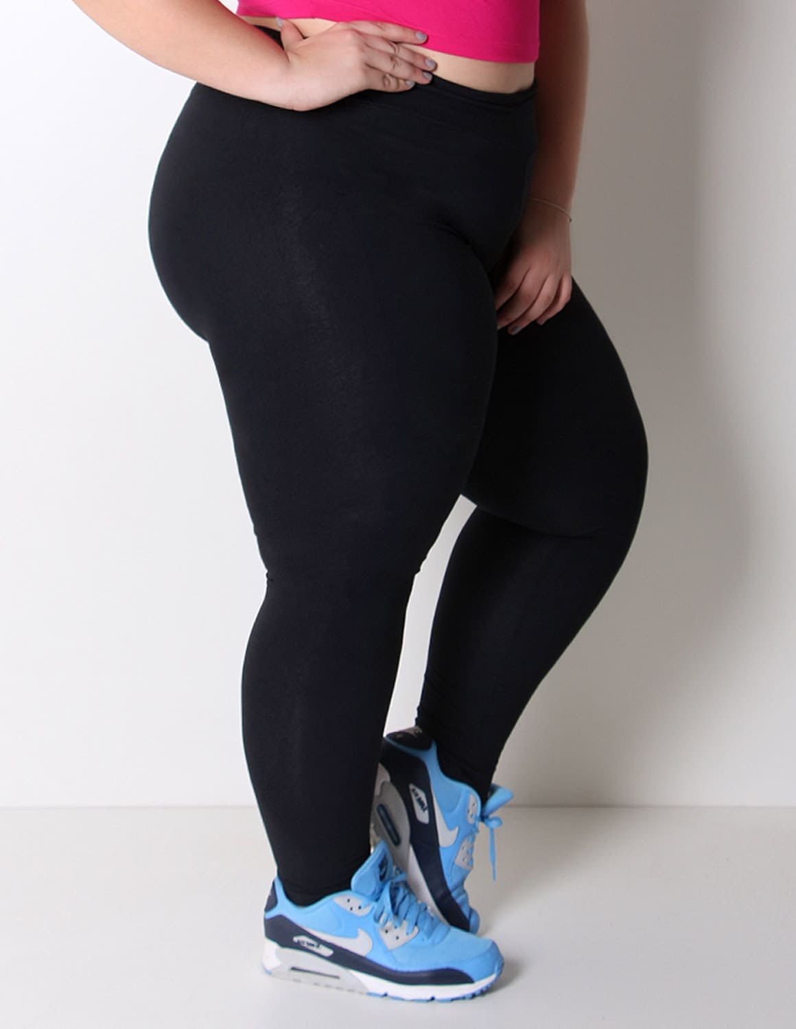 Calça Plus Size em Suplex Preto | Ref: 4.4.1696-01