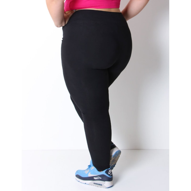 Calça Plus Size em Suplex Preto | Ref: 4.4.1696-01