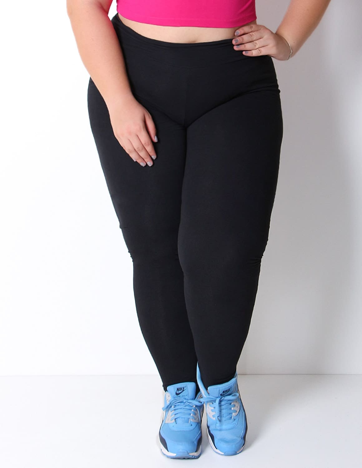 Calça Plus Size em Suplex Preto | Ref: 4.4.1696-01
