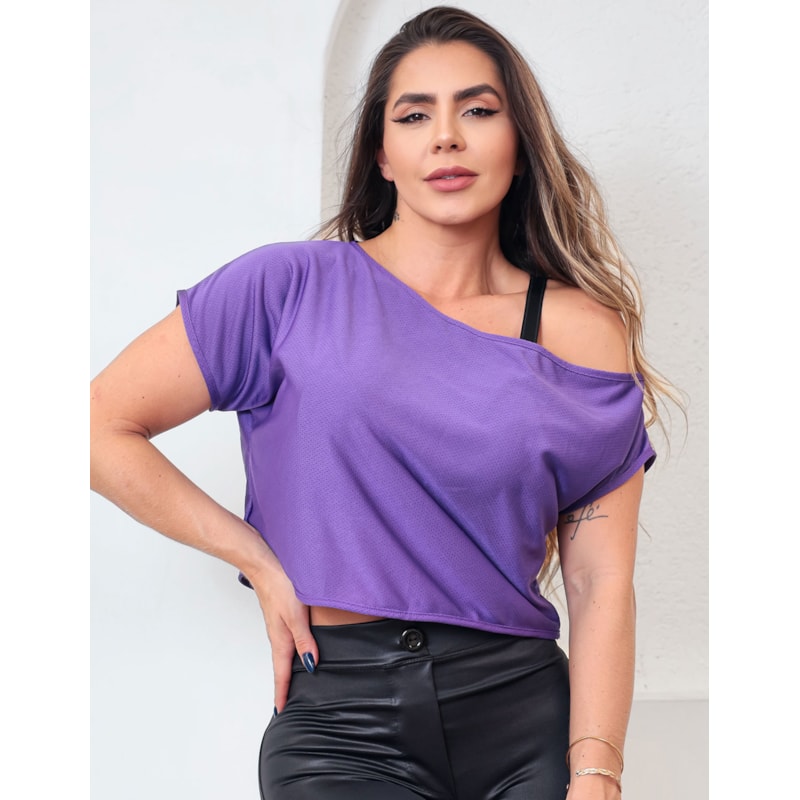 Bata Feminina Ombro Só em Dry Fit Roxo | Ref: 4.4.4271-10